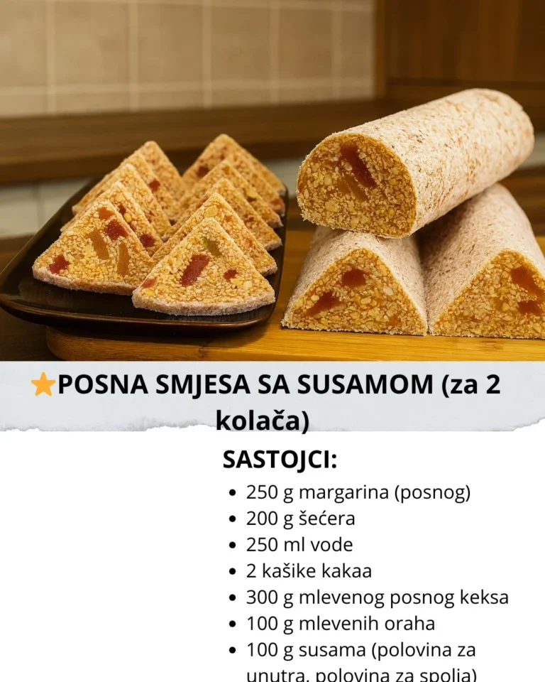 POSNA SMJESA SA SUSAMOM (za 2 kolača)-Jedna smjesa – dvostruko zadovoljstvo