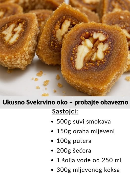 Svekrvino Oko – Najlepši Starinski Kolač sa Smokvama (Bez Pečenja)