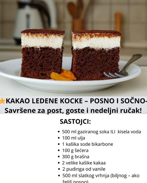 KAKAO LEDENE KOCKE – POSNO I SOČNO-Savršene za post, goste i nedeljni ručak!