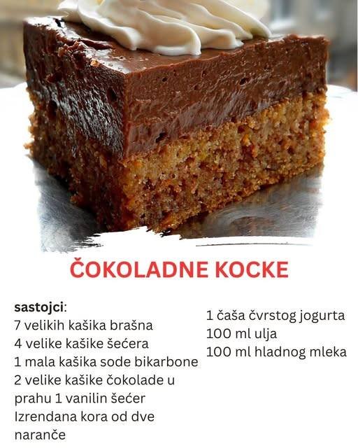 Neodoljive čokoladne kocke s notom narandže: Mekane, sočne i bez jaja!
