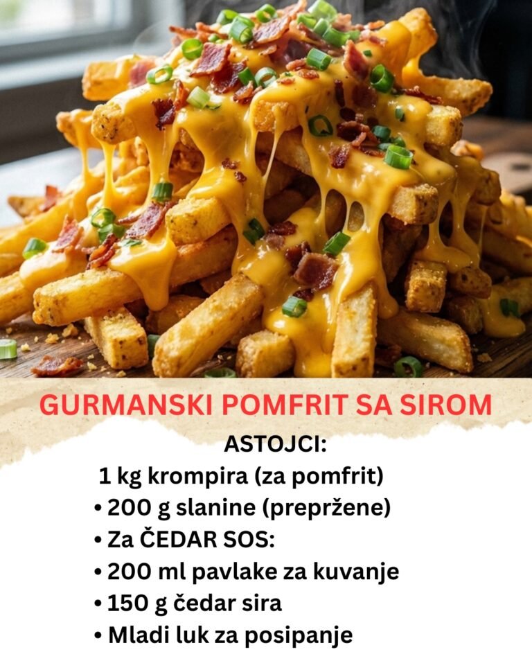 Gurmanski Pomfrit sa Čedar Sosom i Slaninom – Najbolji “Fast Food” Kod Kuće