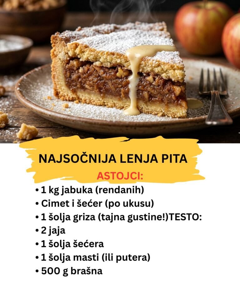Kraljica Jeseni: Najsočnija Lenja Pita sa Jabukama (Recept Koji Se Topi u Ustima)
