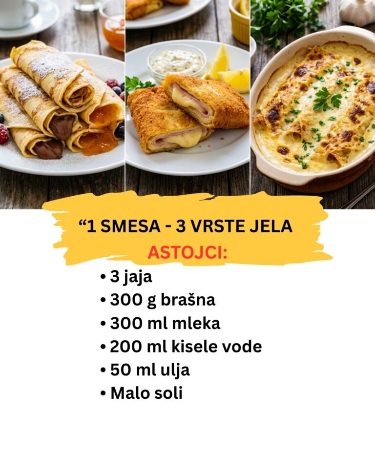 Palačinke na 3 Načina – Od Doručka do Večere (Slatke, Pohovane i Zapečene)