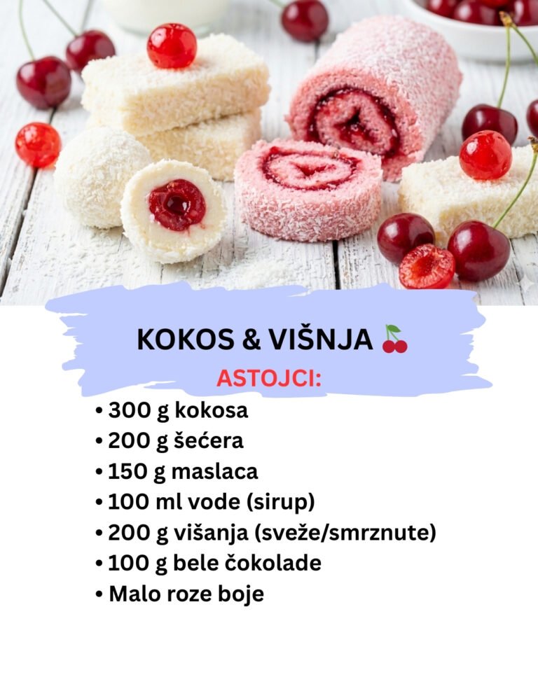 Kokos i Višnja: 1 Smesa za 3 Vrste Kolača (Recept)