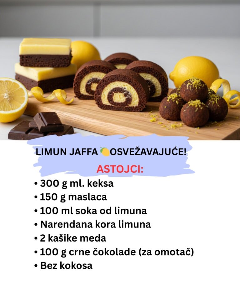 Limun Jaffa Trio: 1 Smesa za 3 Vrste Kolača (Bez Pečenja)