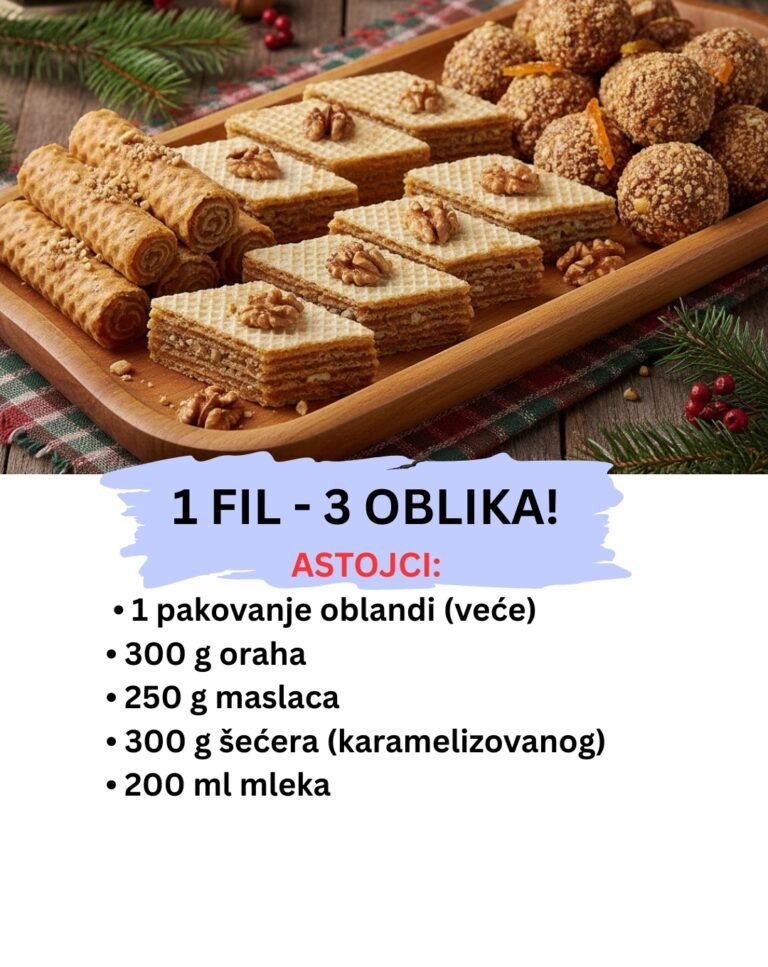 Zlatne Oblande: 1 Fil za 3 Vrste Kolača (Bez Pečenja)