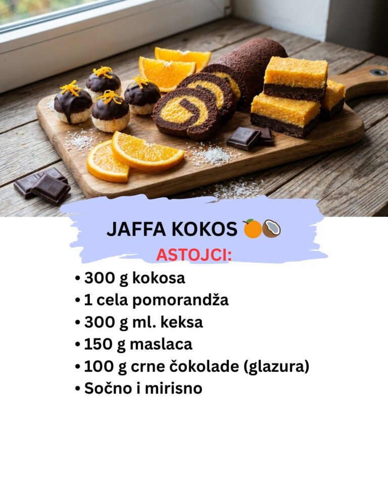 Jaffa Kokos Trio: 3 Vrste Kolača od Jedne Smese (Bez Pečenja)