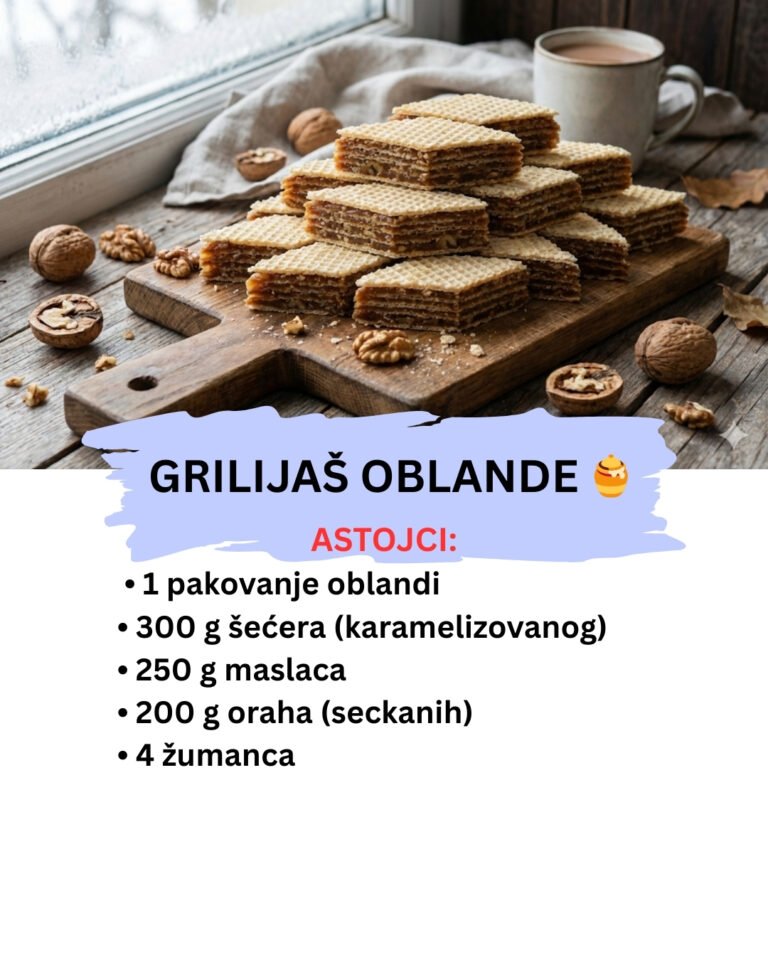 Starinske Grilijaš Oblande: Originalni Recept sa Karamelom i Orasima