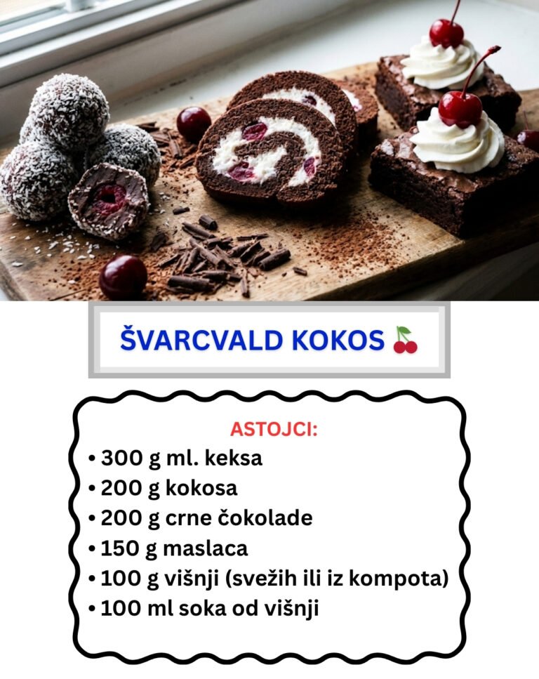 Švarcvald Kokos: 1 Smesa – 3 Kolača (Luksuzni Ukus Višnje i Čokolade)
