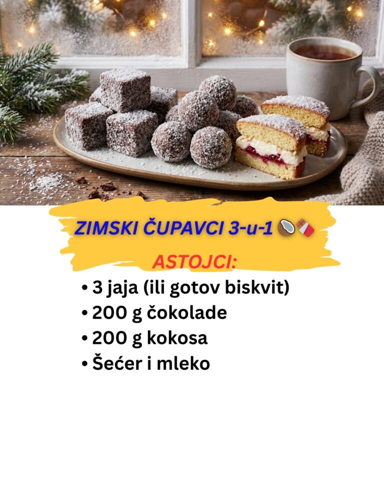 Zimski Čupavci: 1 Smesa – 3 Kolača (Najlepši Praznični Recept)
