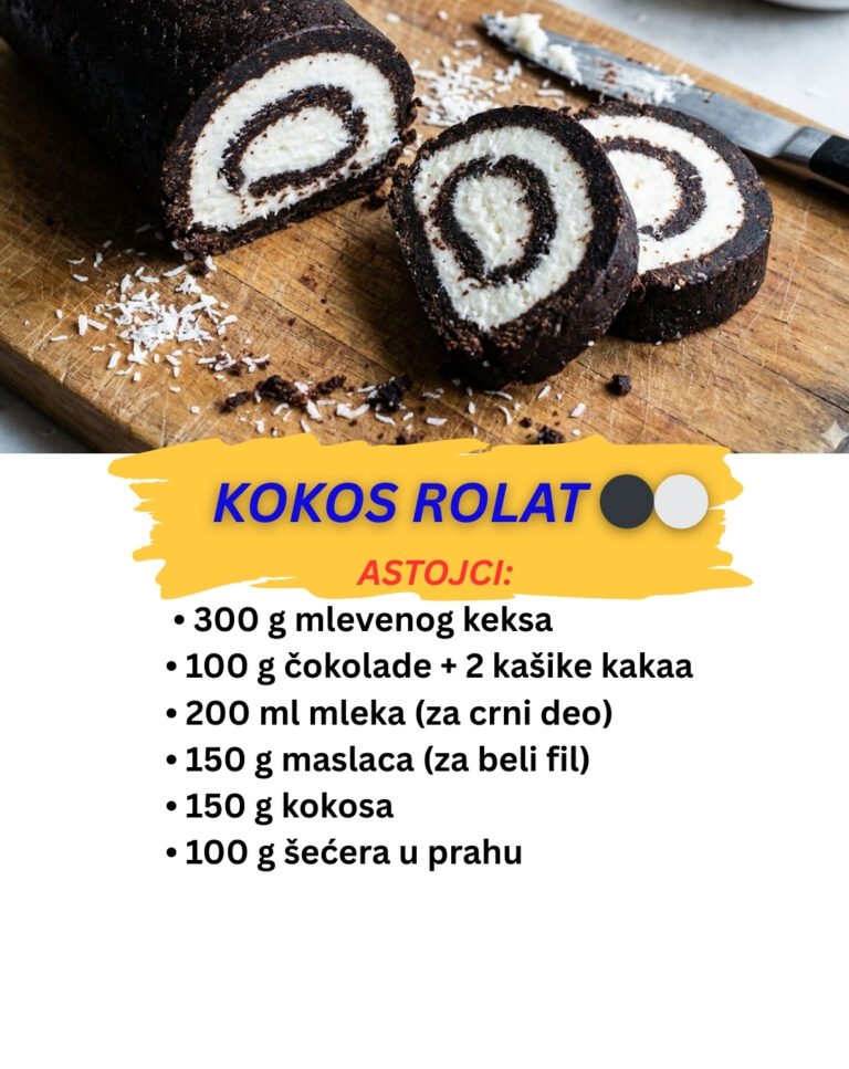 Crno-Beli Rolat bez Pečenja (Black Velvet): Kokos Fantazija za 20 Minuta