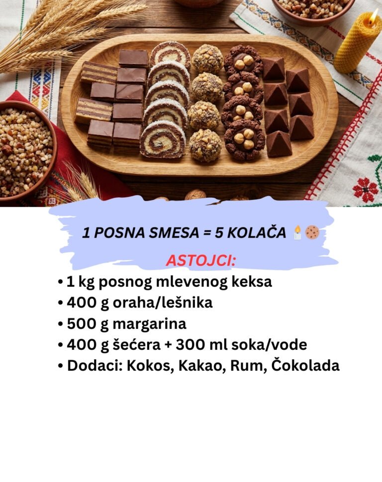 1 Posna Smesa – 5 Vrsta Kolača: Spas za Svetog Nikolu (Recept)