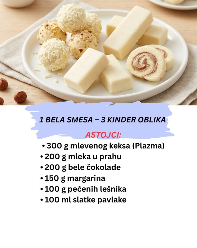 Najlepši Beli Kolači sa Mlekom u Prahu: Kinder Smesa (3 Recepta)