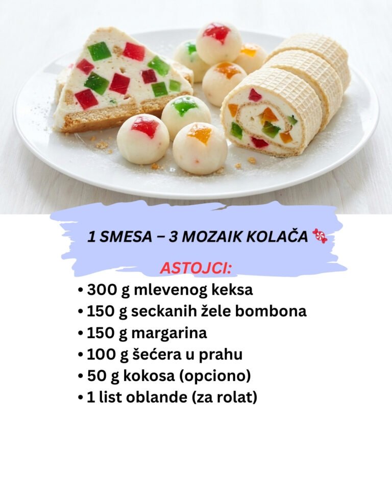 Šareni Mozaik Kolači: 3 Vesela Oblika od Jedne Smese (Posno)
