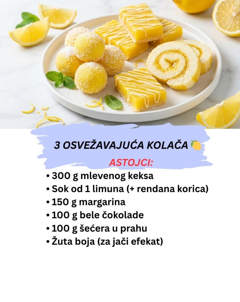 Najmirisniji Limun Kolači: 3 Osvežavajuća Oblika od Jedne Smese (Recept)