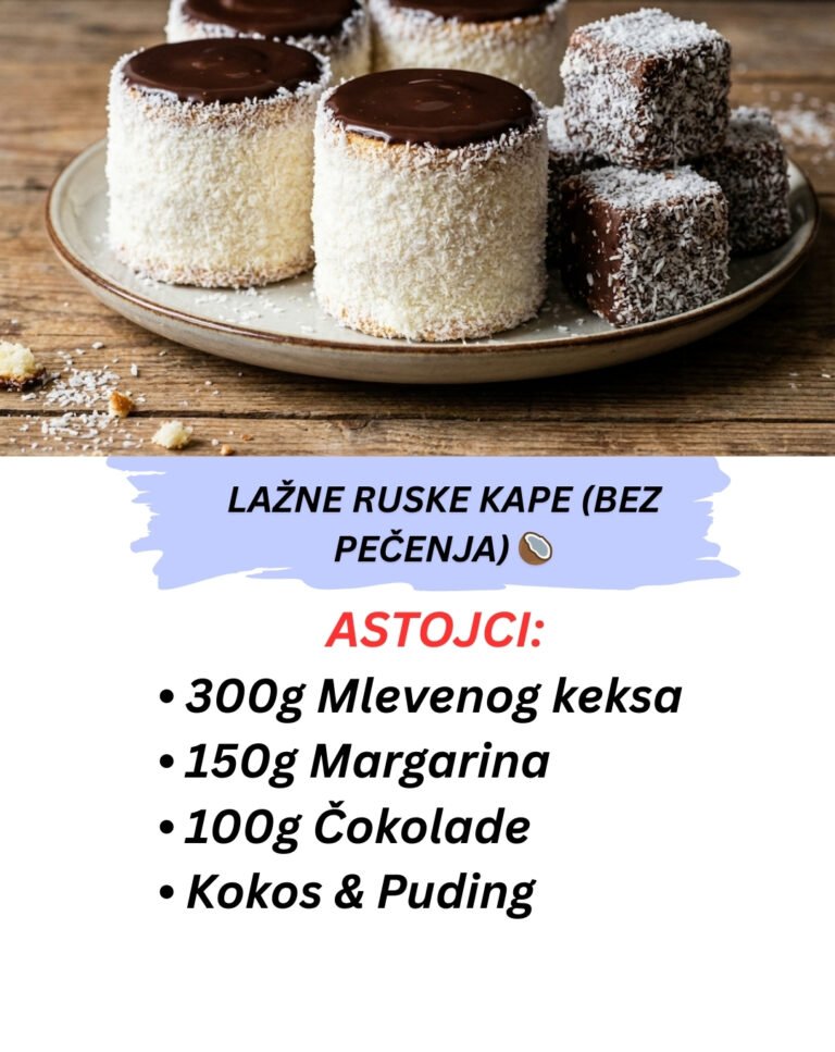Lažne Ruske Kape: Najbrži Recept Bez Pečenja (1 Smesa – 3 Oblika)