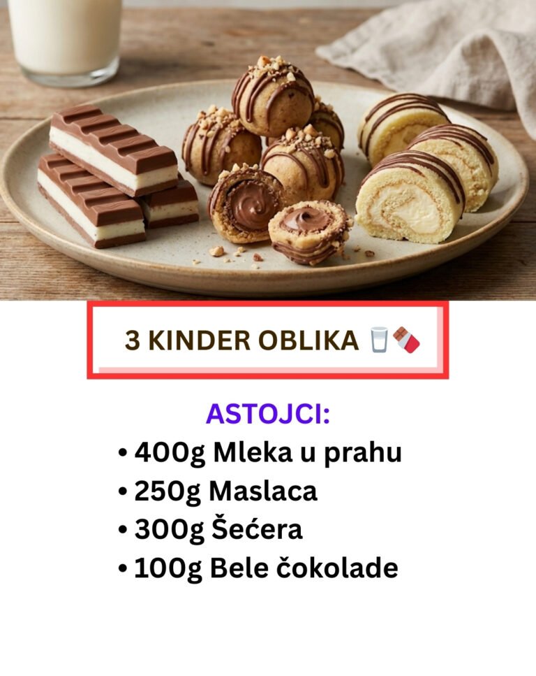 1 Smesa – 3 Kinder Oblika: Štangle, Kuglice i Rolat (Recept)