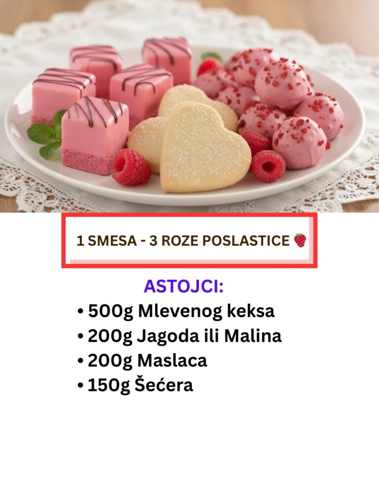 1 Smesa – 3 Roze Poslastice: Rubin Kolekcija (Recept)