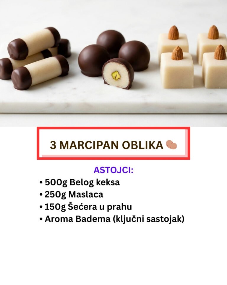1 Smesa – 3 Marcipan Oblika: Lažni Marcipan (Valjušci, Kuglice, Kocke)