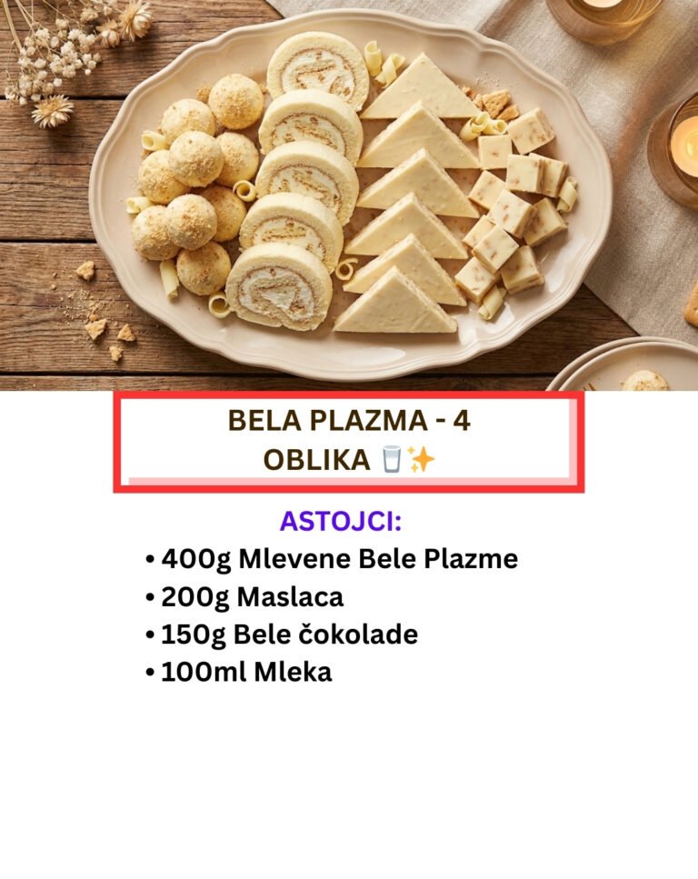 1 Smesa – 4 Bela Plazma Oblika: Kremasto Savršenstvo (Recept)