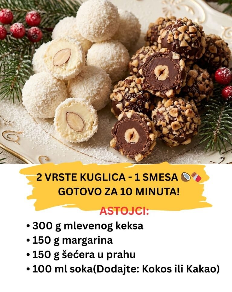 2 Vrste Kuglica od 1 Smese: Najbrži Recept sa Keksom (Gotovo za 10 minuta)