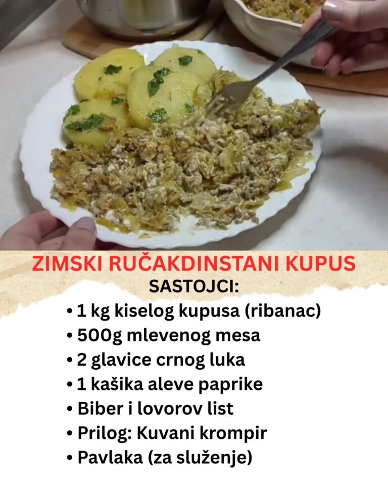 Najbolji Zimski Ručak: Dinstani Kiseli Kupus sa Mlevenim Mesom i Krompirom