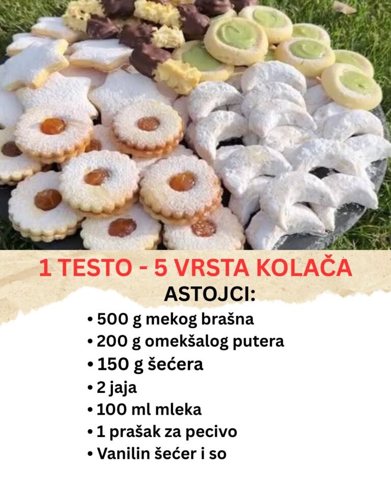 Spas za Domaćice: Jedno Testo, a 5 Vrsta Kolača! (Gotovo za Pola Sata)