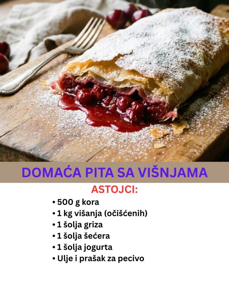 Sočna Pita sa Višnjama i Grizom – Domaći Recept (Bolja nego iz Pekare)