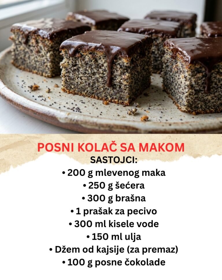 Najsočniji Posni Kolač sa Makom i Čokoladom – “Sve Smućkaj i Peci”