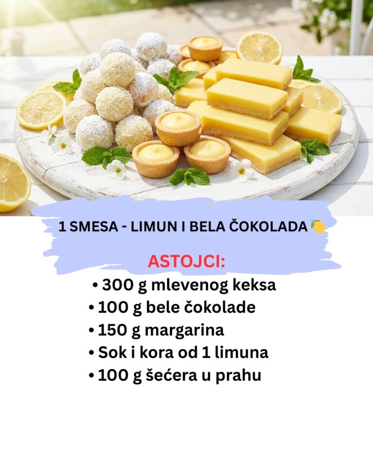 1 Smesa – Limun i Bela Čokolada: Osvežavajući Kolači Bez Pečenja (Gotovo za 10 Minuta)