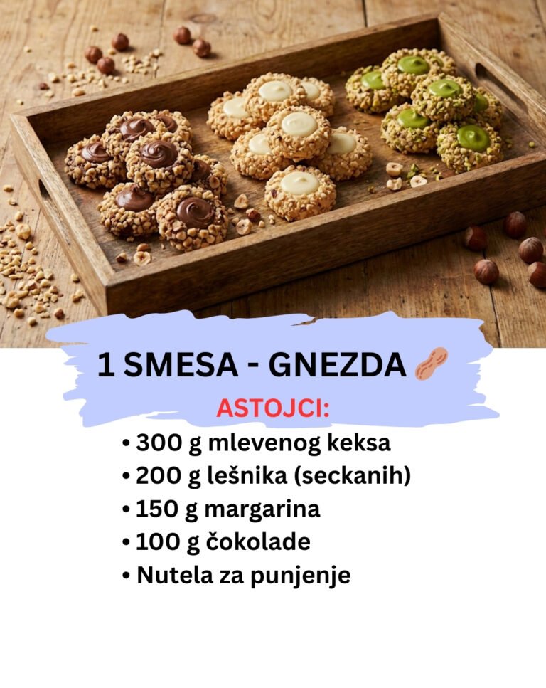 Lešnik Gnezda: 1 Smesa za 3 Vrste Punjenja (Nutela, Belo i Pistaći)