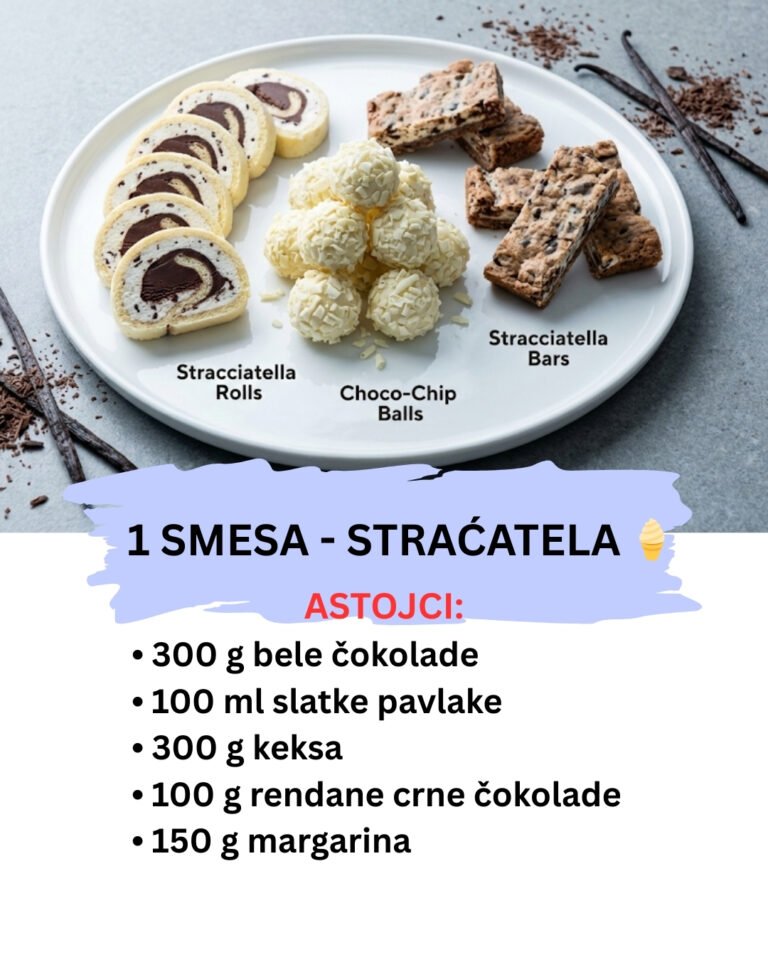 Straćatela Fantazija: 1 Smesa za 3 Kremasta Kolača sa Komadićima Čokolade