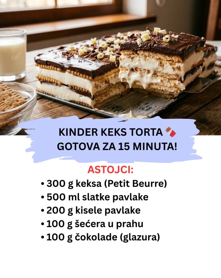 Kinder Keks Torta: Najkremastija Poslastica Koju Deca Obožavaju (Bez Pečenja)