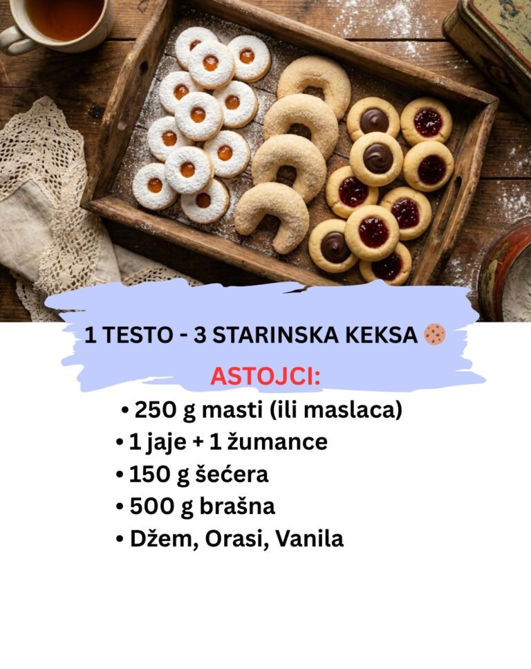 Bakin Miks: 3 Starinska Keksa od Jednog Testa (Može i Bez Rerne!)