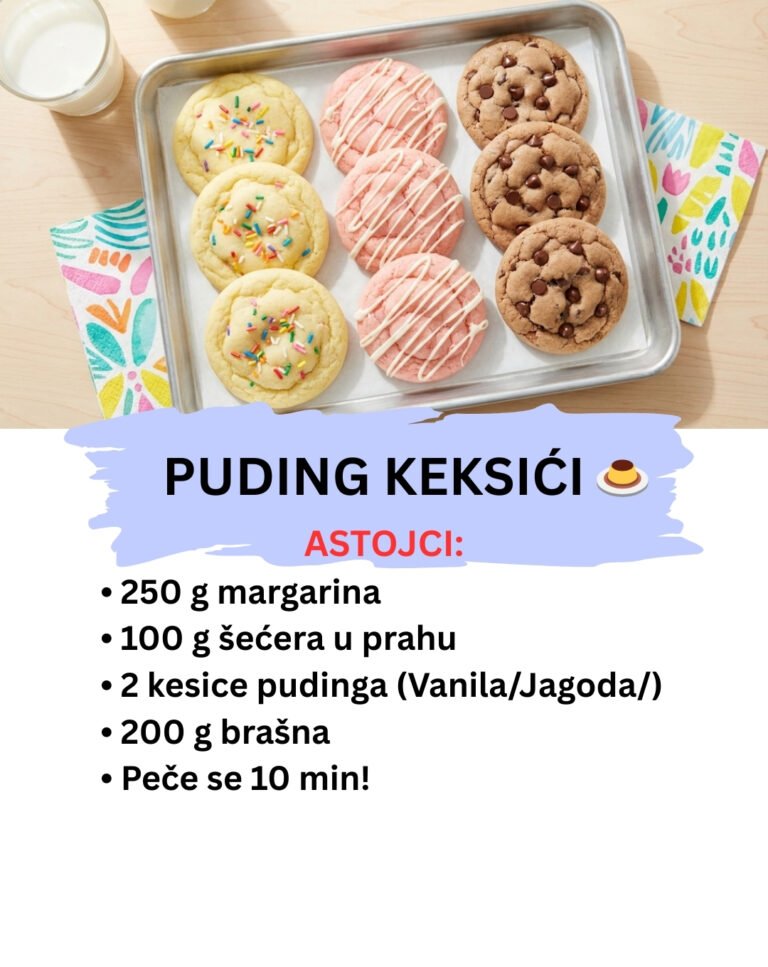 Puding Keksići: Najmekši Kolačići Koji Se Tope u Ustima (3 Ukusa)