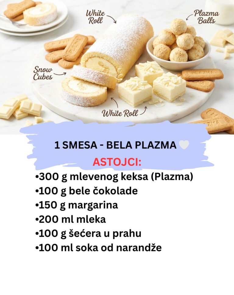Bela Plazma: 1 Smesa za 3 Vrste Belih Kolača (Bez Pečenja)
