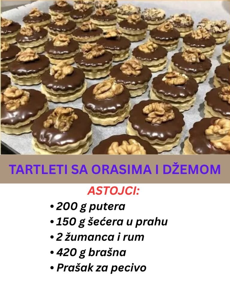 Prhki Tartleti sa Orasima i Džemom – Starinski Recept Koji Se Topi u Ustima