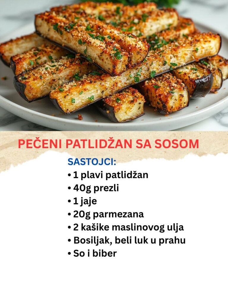 Hrskavi Štapići od Patlidžana iz Rerne sa Jogurt Sosom (Zdrav Recept)