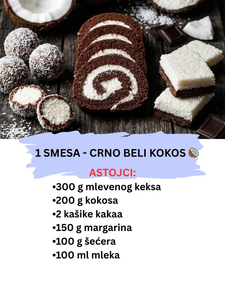 Crno-Bela Ljubav: 1 Smesa za 3 Vrste Kolača sa Kokosom i Čokoladom