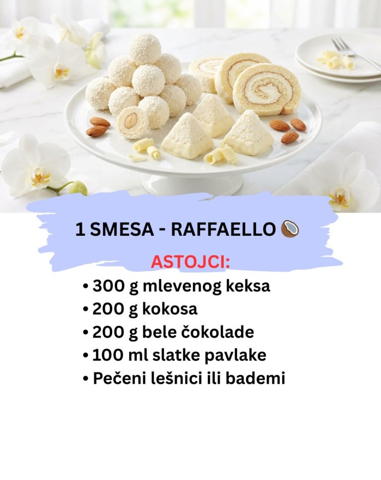 Raffaello Zlato: 1 Smesa za 3 Vrste Luksuznih Kolača sa Kokosom