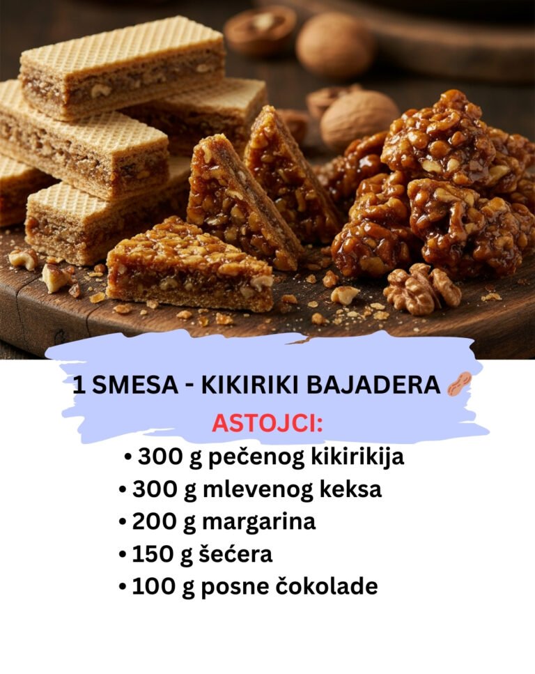 Posna Kikiriki Bajadera: 1 Smesa za 3 Vrste Kolača (Bajadera, Kuglice i Korpice)