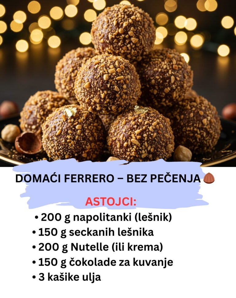 Domaće Ferrero Kuglice – Luksuzni Sitni Kolači (Bez Pečenja)