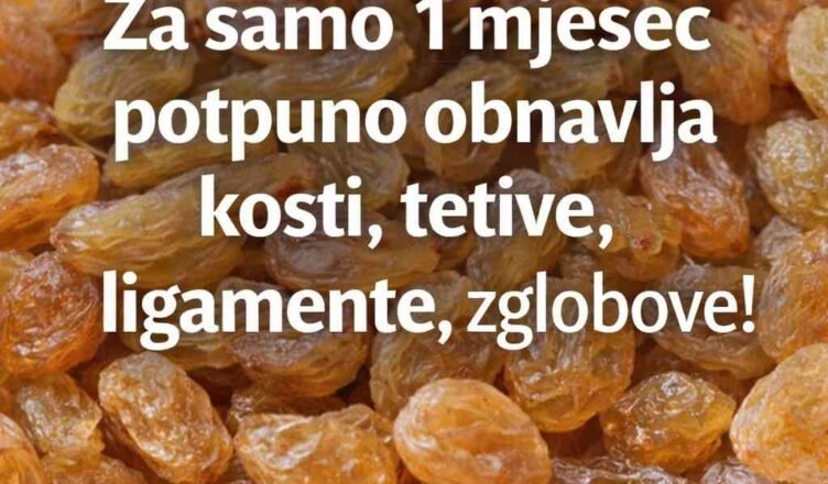 Prirodni lijekovi i zdrava ishrana uopšte, će vam pomoći više od klasičnih lijekova i to bez štetnih posljedica. Mnogo ljudi pati od problema sa kostima ili zglobovima, te osjećaju jake bolove.  Ono što vam može pomoći jeste ovaj prirodni lijek. Neće biti potrebe da uzimate puno lijekova protiv bolova, kao prije. Probajte ovaj lijek jer je vrlo zdrav i pomoći će vam .  Potrebni sastojci:  – 4 kašike susamovog sjemena – 8 kašika mljevenog lana – 40 g sjemena bundeve (oljušteno) – 200 g meda – 2 kašike želatina – 3 kašike suhih bobica grožđa  Priprema:  Samo operite sjemenke i stavite ih u blender zajedno sa ostalim sastojcima. Dobijenu smjesu čuvajte u staklenci, u frižideru.  Primjena:  Jedite po 2 kašike dnevno, jednu prije doručka, jednu prije ručka. Ubrzo ćete primjetiti poboljšanje. Bolovi će nestati ili se smanjiti.  Nadamo se da vam je ovaj recept bio od koristi, jer su nam mnogi pisali da im je upravo ovaj recept pomogao. A za više članaka o zdravlju i prirodnim lijekovima posjetite našu web stranicu svaki dan i podijelite sa vašim prijateljima.