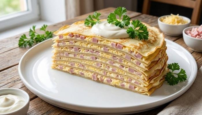 Ukusne Mimoza Palačinke sa Šunkom i Sirom