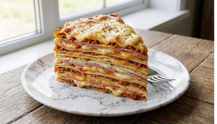 Ukusna Tortilja Torta sa Šunkom i Kačkavaljem