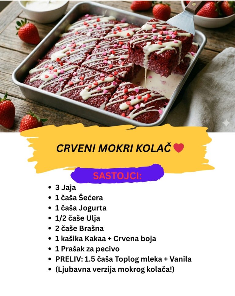 Crveni Mokri Kolač: Ljubavna Verzija Deserta Koji Osvaja na Prvi Zalogaj