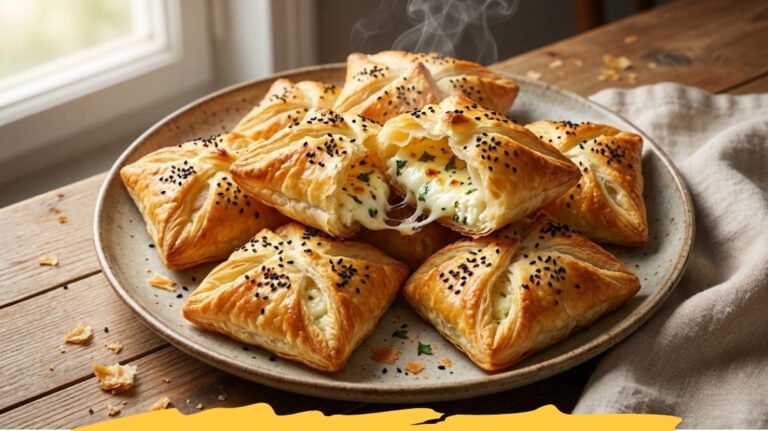 Zlatni Jastučići sa Sirom – Brzo pecivo od lisnatog testa