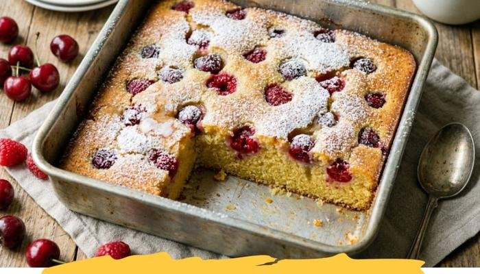 Najbolji Sočni Griz Kolač sa Voćem Recept