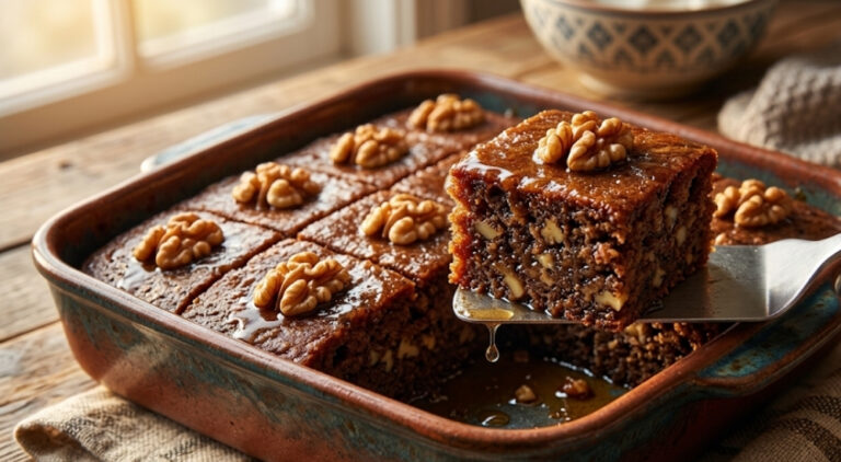 Sočne Orah Kocke – Tradicionalni Zaliveni Kolač sa Orasima