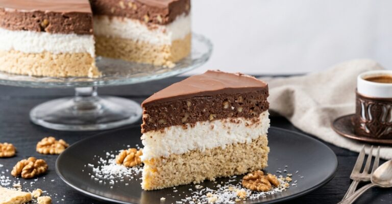 Brza Pesak Torta Bez Pečenja – Originalni Recept iz Tri Sloja